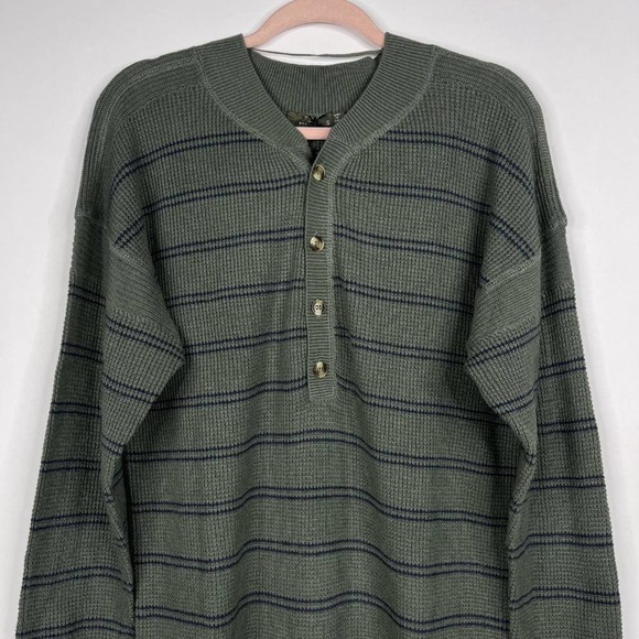 NWT prAna Milani Henley Dress Small Kale Stipe Waffle Knit Henley V-Neck XS - Picture 4 of 16